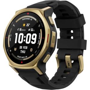 imageAmazfit TRex 3 Pro Outdoor Smart Watch 44mm Sapphire AMOLED Display with Flashlight Ti Bezel Dual Band GPS Offline Maps 17 Days Battery 10 ATM 180 Sports Mode for Android ampamp iPhone Black Gold