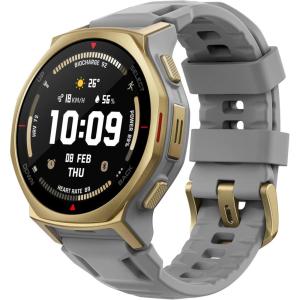 imageAmazfit TRex 3 Pro Outdoor Smart Watch 44mm Sapphire AMOLED Display with Flashlight Ti Bezel Dual Band GPS Offline Maps 17 Days Battery 10 ATM 180 Sports Mode for Android ampamp iPhone Arctic Gold