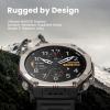 imageAmazfit TRex Ultra 2 DualBand GPS Outdoor Smartwatch 51mm Ti Body 15 Sapphire AMOLED Display Flashlight 30 Days of Battery Offline Maps 10 ATM 180 Sports Mode for Android amp iPhone Black