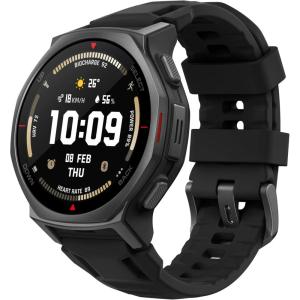 imageAmazfit TRex 3 Pro Outdoor Smart Watch 44mm Sapphire AMOLED Display with Flashlight Ti Bezel Dual Band GPS Offline Maps 17 Days Battery 10 ATM 180 Sports Mode for Android amp iPhone BlackBlack