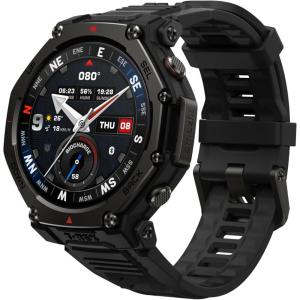 imageAmazfit TRex 3 Pro Outdoor Smart Watch 44mm Sapphire AMOLED Display with Flashlight Ti Bezel Dual Band GPS Offline Maps 17 Days Battery 10 ATM 180 Sports Mode for Android amp iPhone BlackTactical Black