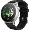 imageAmazfit Active 3 Premium GPS Running Smart Watch 132 AMOLED Sapphire Display 12Day Battery 4GB Storage Offline Maps 170 Workout Modes 5 ATM Heart Rate amp Fitness Tracker for Android amp iPhoneApex Silver Black Band